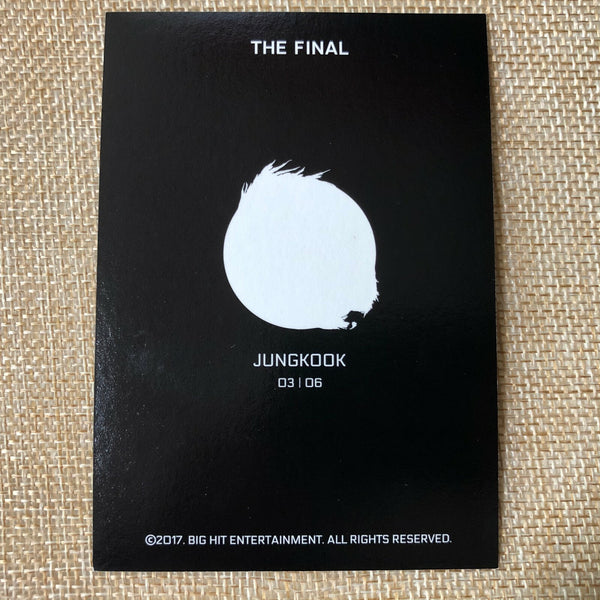 BTS JUNGKOOK 3/6 [The Wings Tour Final Concert] Official Mini Photocard / Gift