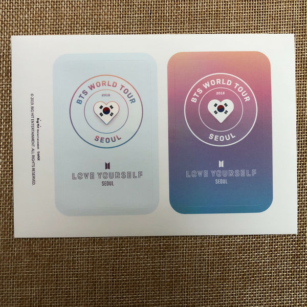 BTS [Love Yourself World Tour Seoul DVD] Official 4 Sticker Set, Pre-O / Gift