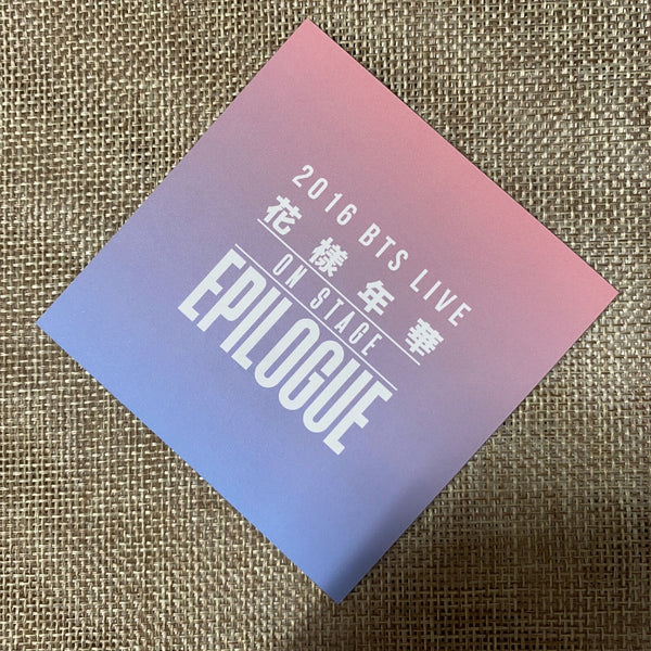 BTS SUGA [HYYH Live On Stage Epilogue DVD] Official Photocard / New, Rare / Gift