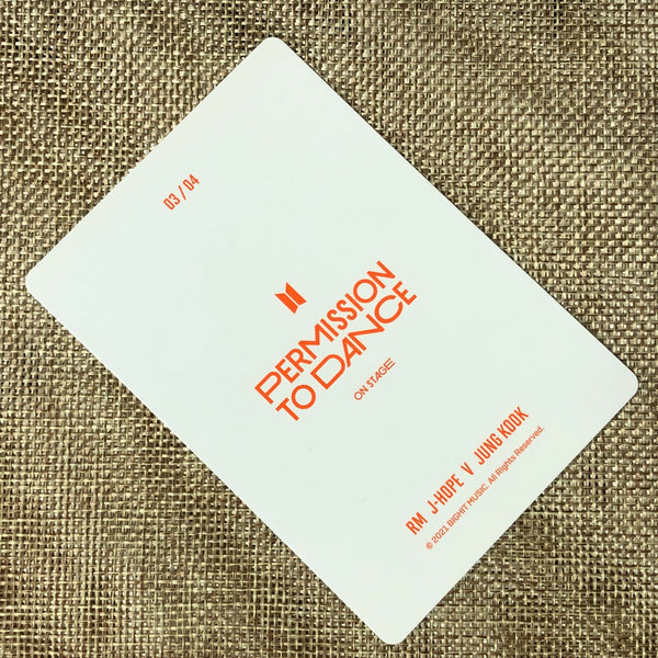 BTS GROUP 3/4 [PTD PERMISSION TO DANCE ON STAGE] Official Mini Photocard / Gift