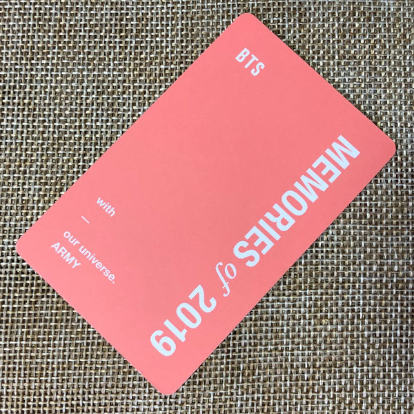 BTS RM [ Memories of 2019 ] Official DVD Photocard / New / Gift