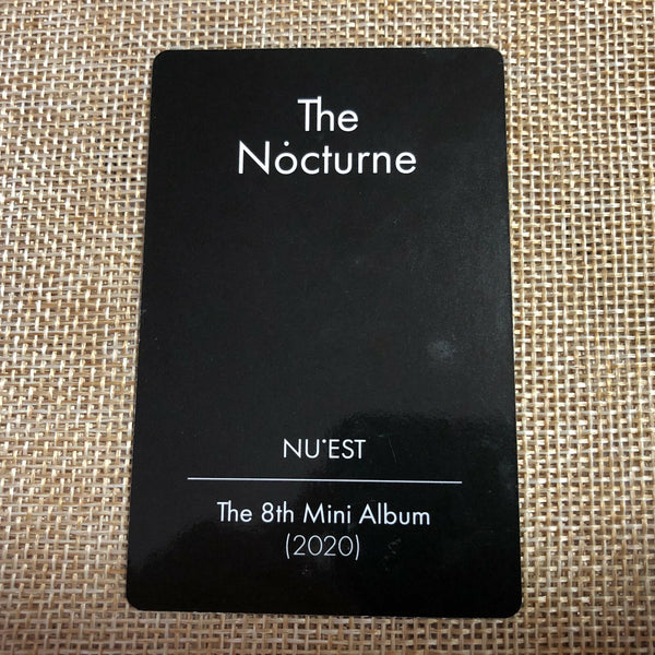 Nu'est ARON JR [ The Nocturne ] Official Photocard, 8th Mini Album / New / Gift