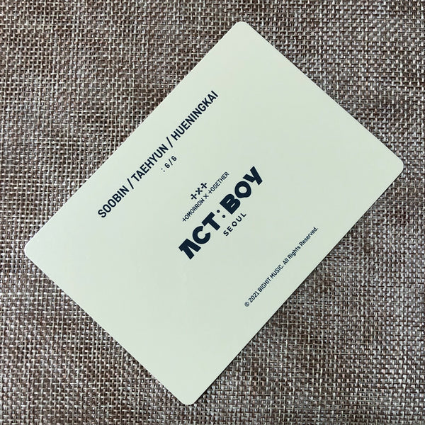 TXT UNIT SOOBIN 6/6 [ ACT : BOY SEOUL ] Official Mini Photocard / New / Gift