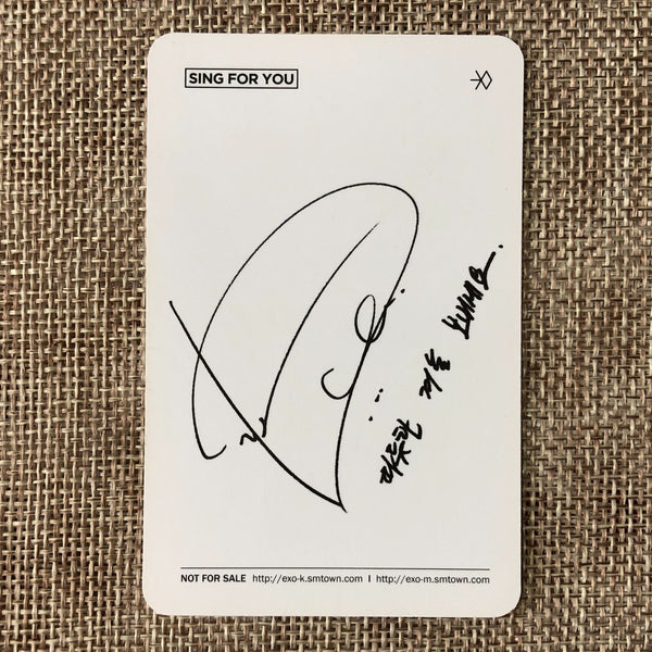 EXO HAND SIGNED [ SING FOR YOU Promo Album CD+Photobook+PC ] Autographed / Gift