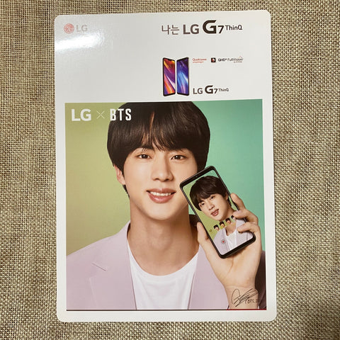 BTS JIN [ LG x BTS G7 ThinQ ] Mini Poster Photocard, LG / New, Rare / Gift