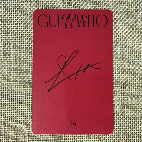 ITZY LIA #2 [ GUESS WHO ] Official Photocard, 4th Mini Album / New / Gift