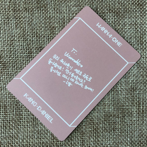 WANNA ONE KANG DANIEL [Undivided] Official Photocard, Regular Ver. / New / Gift