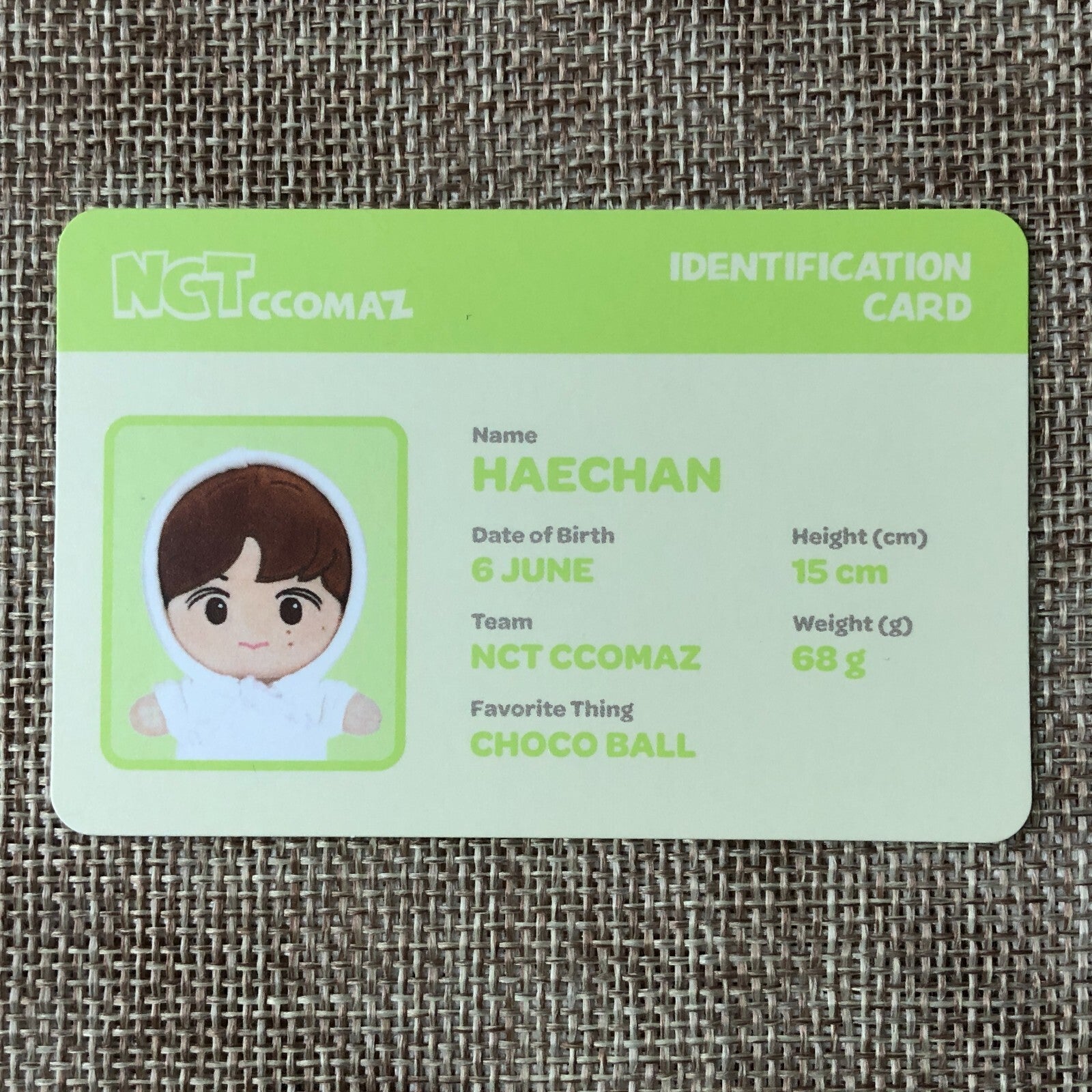 NCT HAECHAN [ CCOMAZ GROCERY STORE ] Official ID Card Photocard / New / Gift