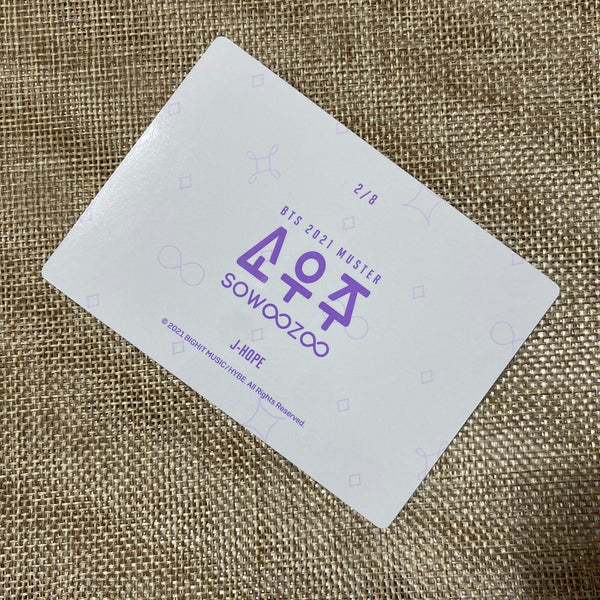 BTS J-HOPE 2/8 [ 2021 Muster SOWOOZOO ] Official Mini Photocard / New / Gift