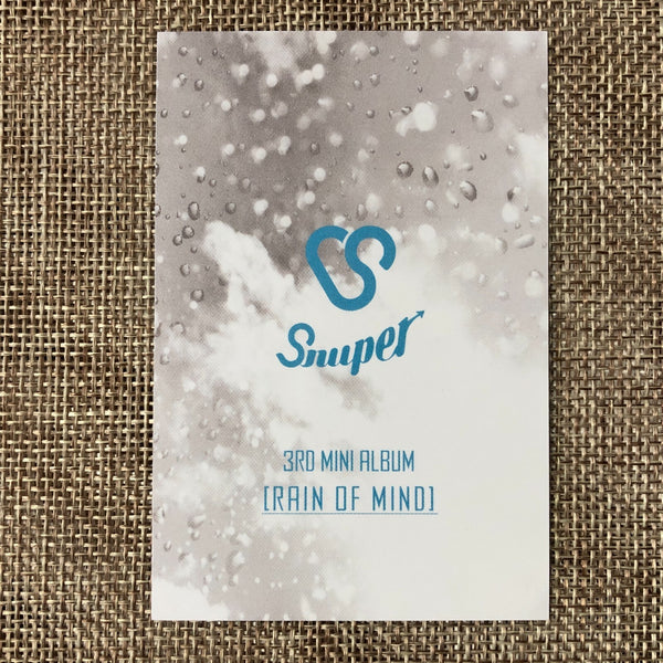 SNUPER TAEWOONG [ RAIN OF MIND ] Official Photocard, 3rd Mini / New, Rare / Gift