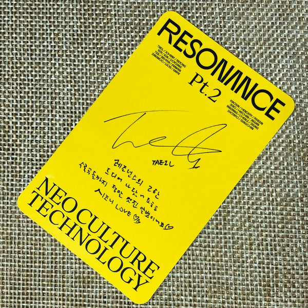 NCT 2020 TAEIL [ Resonance Pt.2 ] Official Photocard, Departure Ver / New / Gift