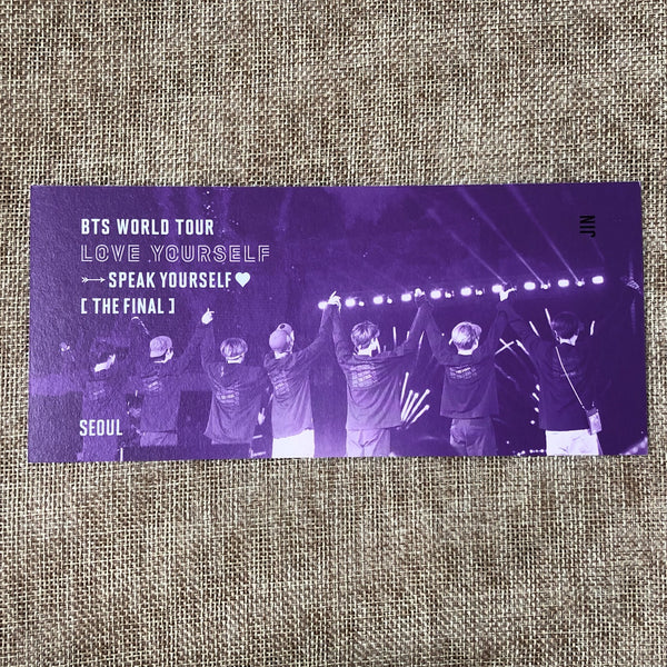 BTS JIN [Speak Yourself Seoul The Final DVD] Official Bookmark / New, Rare /+G