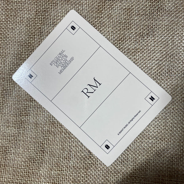 BTS RM [GLOBAL FANCLUB 9th ARMY MEMBERSHIP KIT] Official Photocard / New / Gift