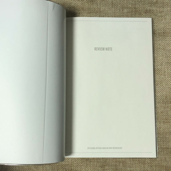 BTS [ Fanclub ARMY 6th Membership Kit ] Official Review Notebook / New / Gift