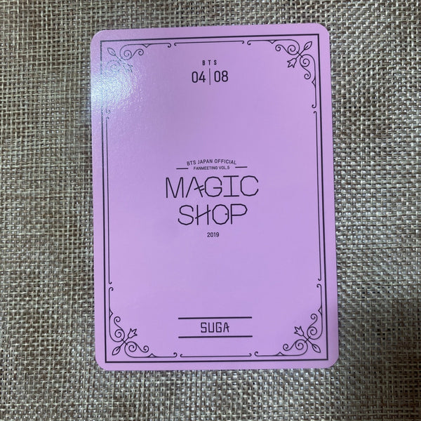 BTS SUGA 4/8 [MAGIC SHOP Fan Meeting Japan] Official Mini Photocard / New / Gift