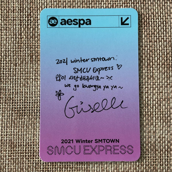 AESPA GISELLE [2021 Winter SMTOWN SMCU Express] Official Photocard / New / Gift