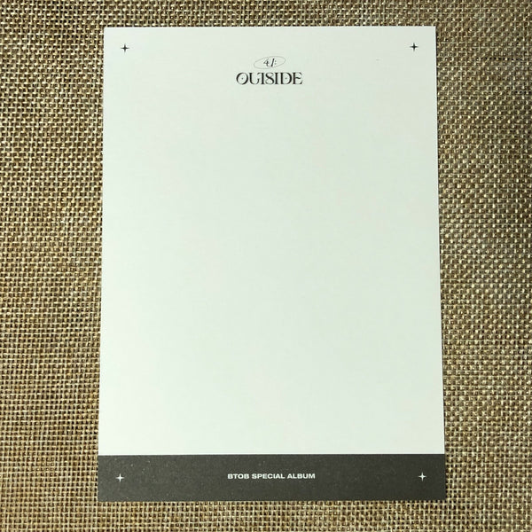 BTOB 4U PENIEL [ OUTSIDE ] Official postcard, Special Silent Ver. / New / Gift