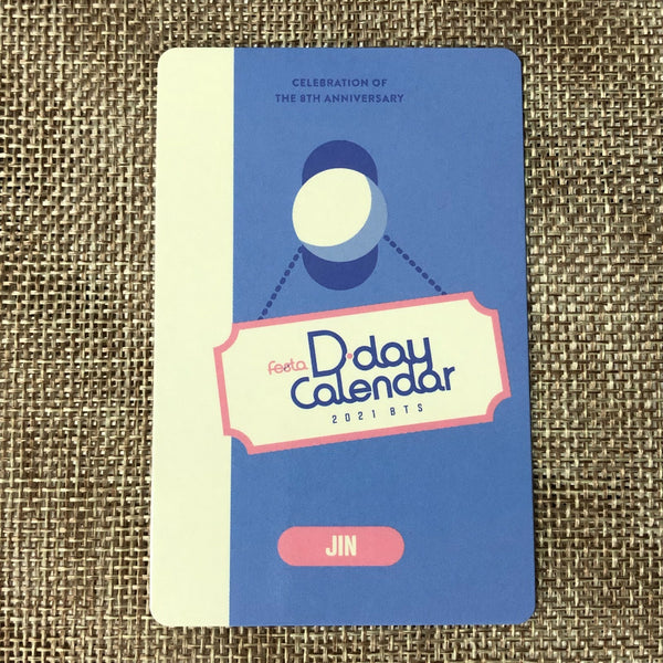 BTS JIN [ FESTA D-Day Calendar 2021 ] Official Photocard / New / Gift
