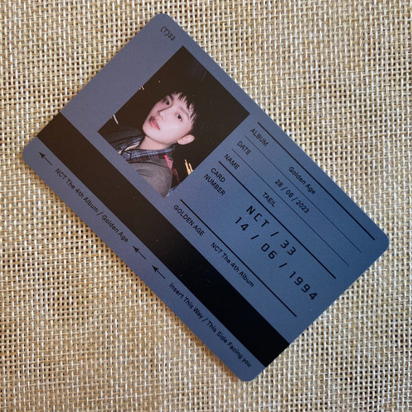 NCT 2023 TAEIL [ Golden Age ] Official Transportation Photocard / New / Gift
