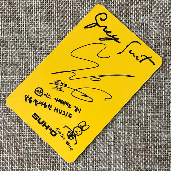 EXO SUHO #1 [ Grey Suit ] Official Photocard, 2nd Mini Color Ver / New / Gift
