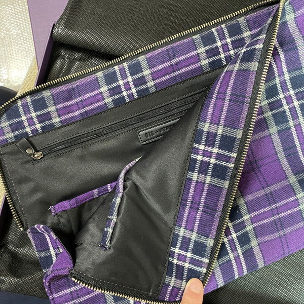 BTS x Starbucks 2020 / Tartan Check Pouch, Size Large / Official / New, Rare /+G
