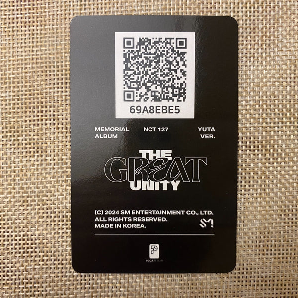 NCT 127 YUTA #2 [The Great Unity Memorial] Official Photocard / New, Rare / Gift