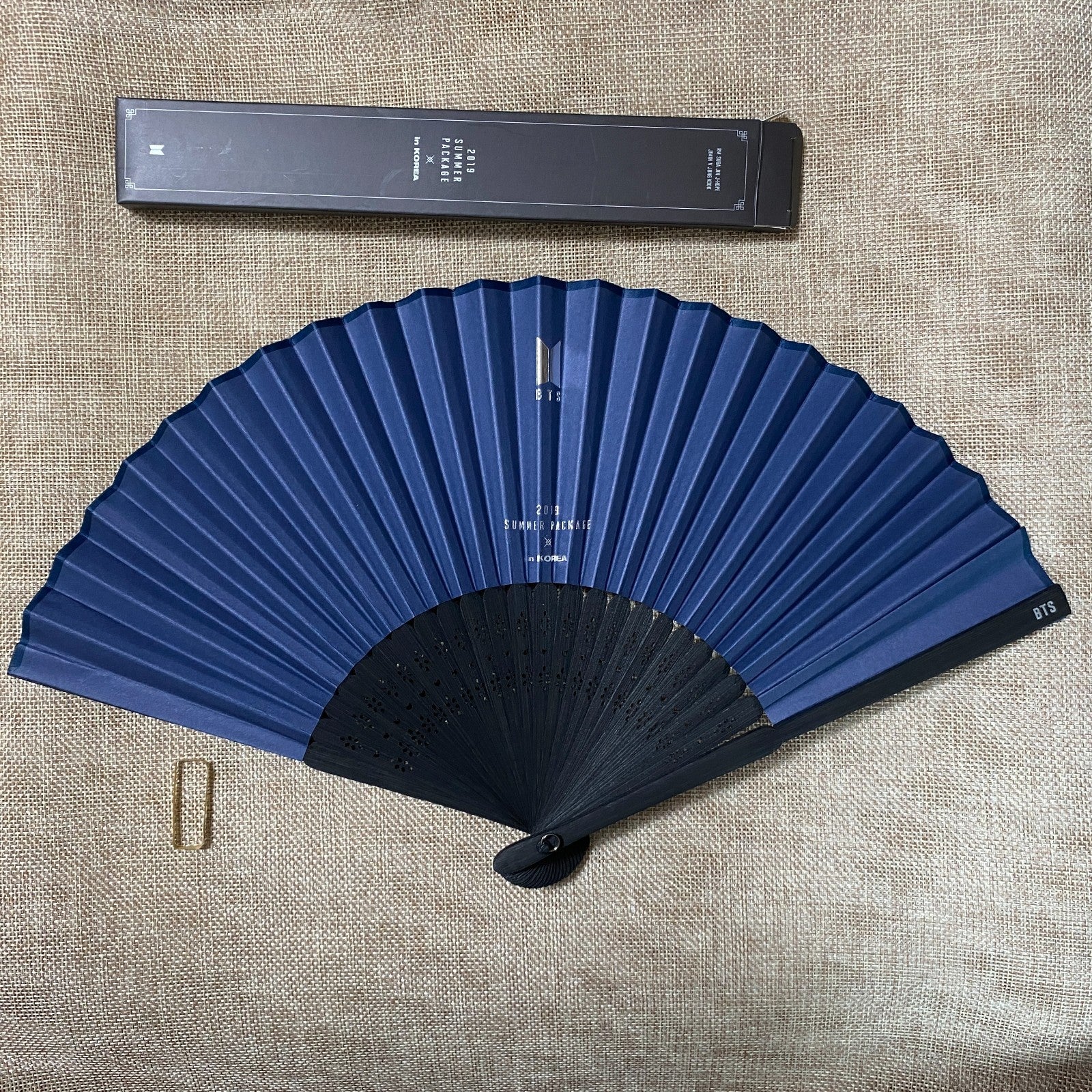 BTS [ 2019 Summer Package ] Official Folding Paper Fan / New, Rare / Gift