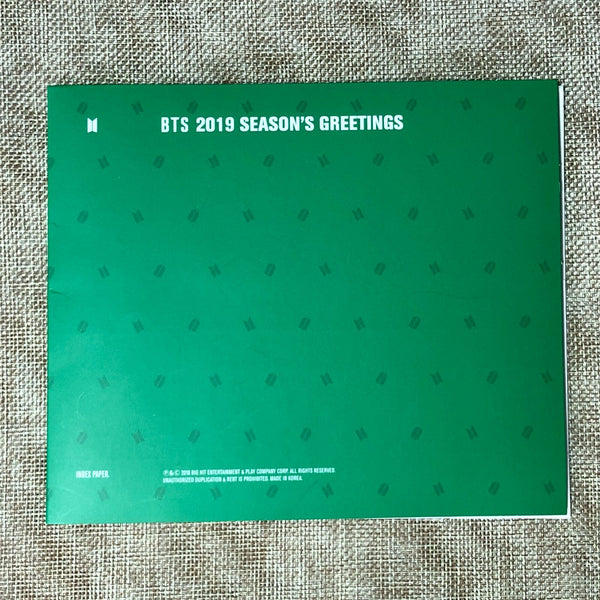 BTS GROUP [2019 Season's Greetings] Official INDEX PAPER SET / New, Rare / Gift