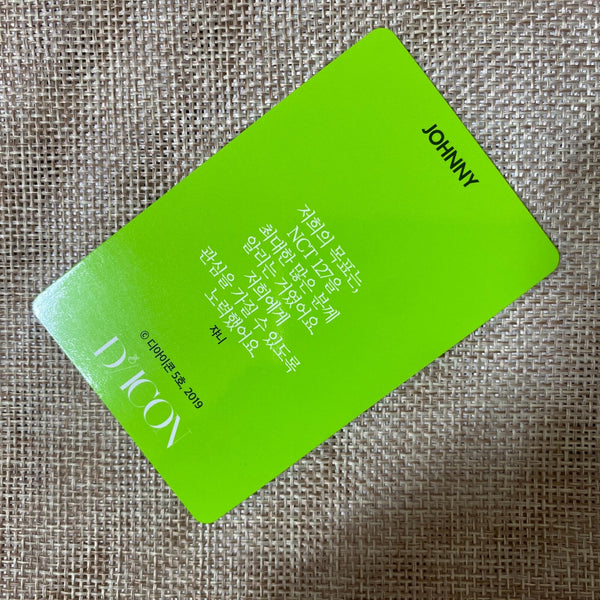 NCT Dream JOHNNY #10 [ 2019 Dicon Custom Book ] Official Photocard / New / Gift