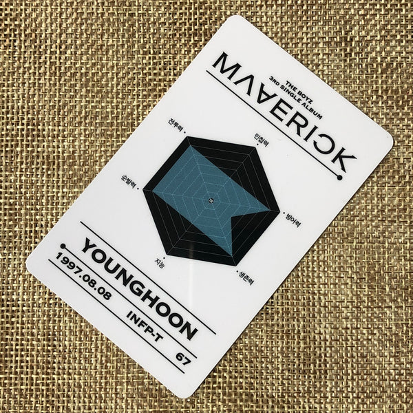 THE BOYZ YOUNGHOON [ MAVERICK ] Official ID Photocard / New / Gift