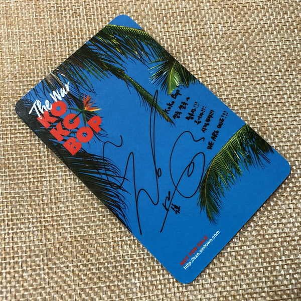 EXO SUHO Type B [ The War KOKOBOP ] Official Photocard, 4th Album / New / Gift