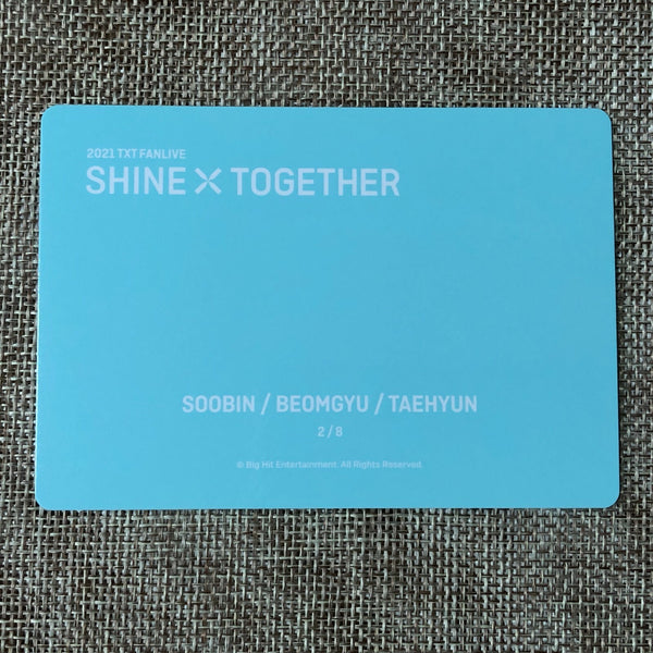 TXT UNIT 2/8 [2021 Shine Together Fanlive] Official Mini Photocard / New / Gift