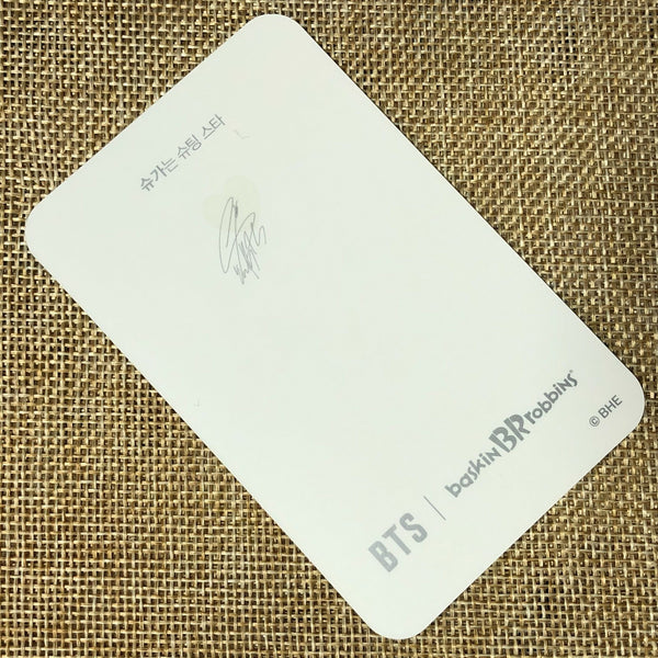 BTS SUGA [ Baskin Robbins Promo ] Official Limited Photocard / New / Gift
