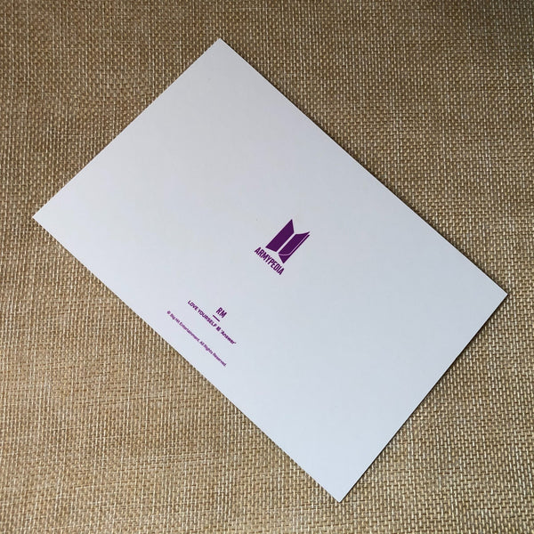 BTS RM [Armypedia Love Yourself Answer] Official Postcard Photocard / New / Gift