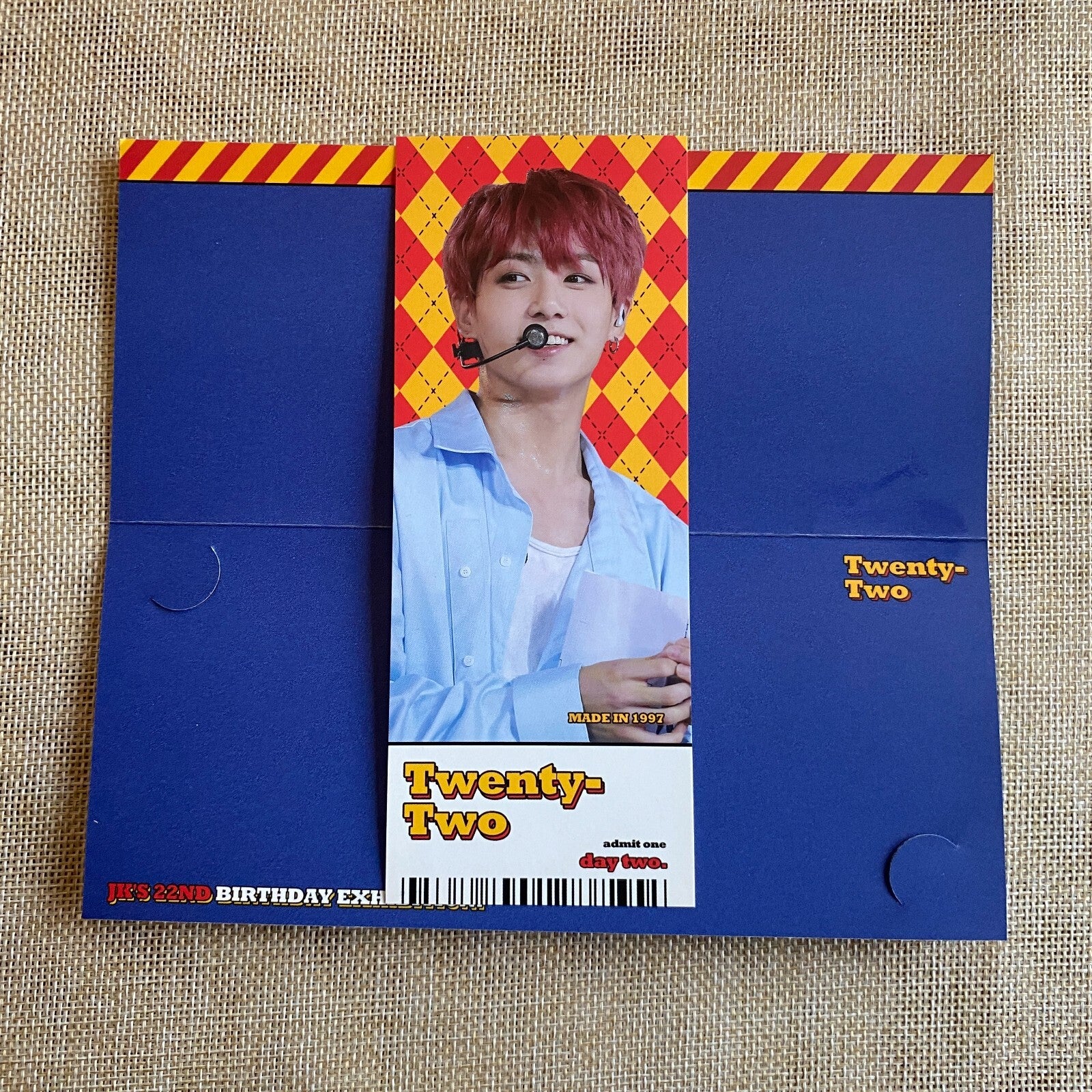 BTS JUNGKOOK [ 22 Birthday Exhibition ] Official Photo Ticket / New, Rare / Gift