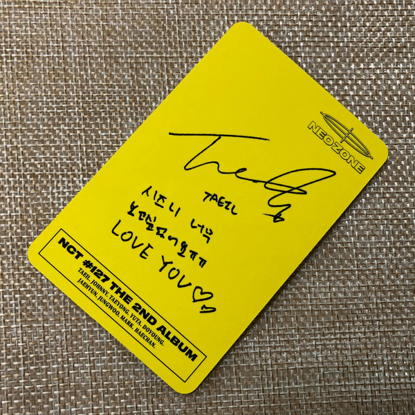 NCT 127 TAEIL N Ver. [ NEO ZONE ] Official Photocard, 2nd Album / New / Gift