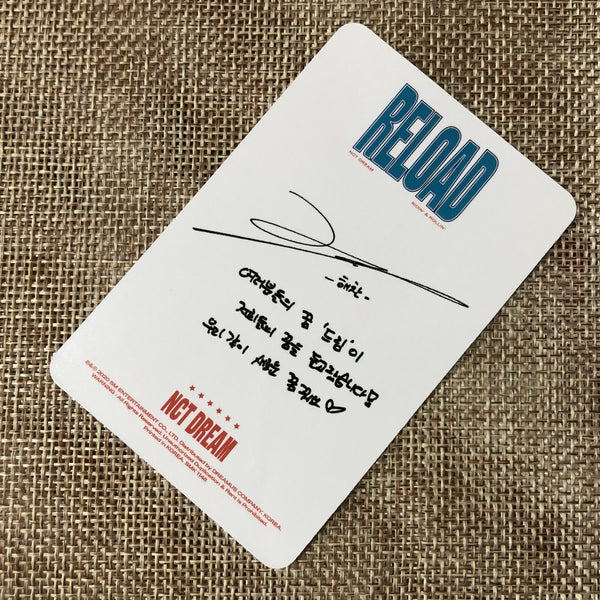 NCT Dream HAECHAN [ RELOAD ] Official Photocard, 4th Mini Rollin / New / Gift
