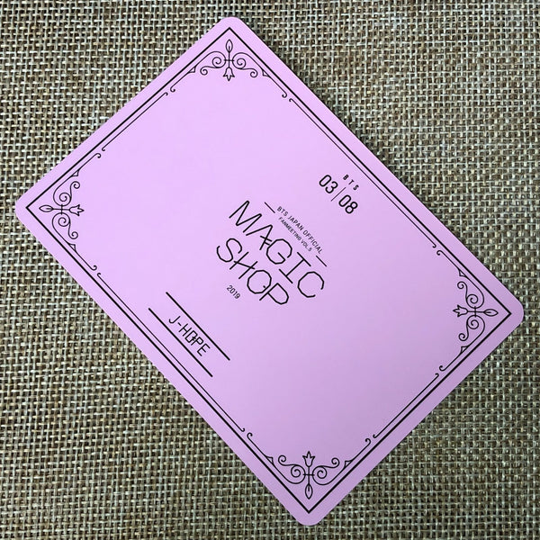 BTS J-HOPE 3/8 [MAGIC SHOP Fan Meeting Japan] Official Mini Photocard / Gift