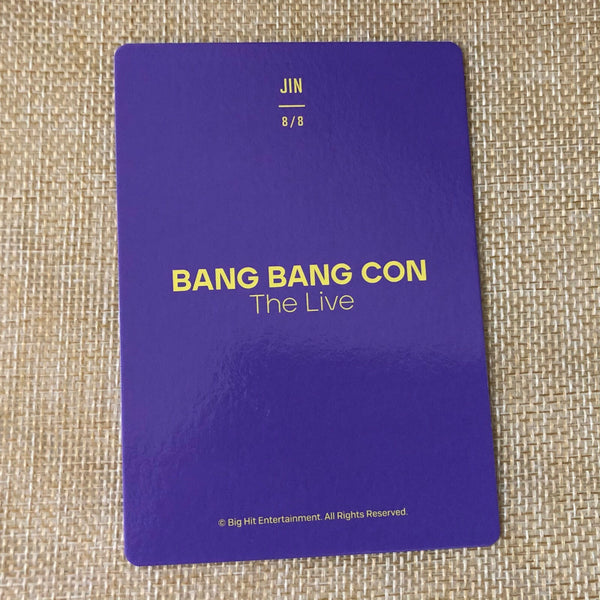 BTS JIN 8/8 [ BANG BANG CON The Live ] Official Mini Photocard / New / Gift