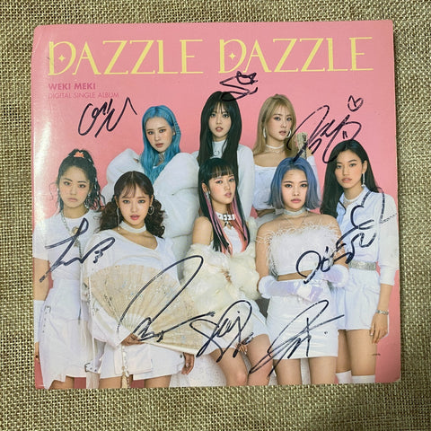 WEKI MEKI All Member SIGNED Promo Album Autographed [ Dazzle Dazzle ]  Used/+GFT