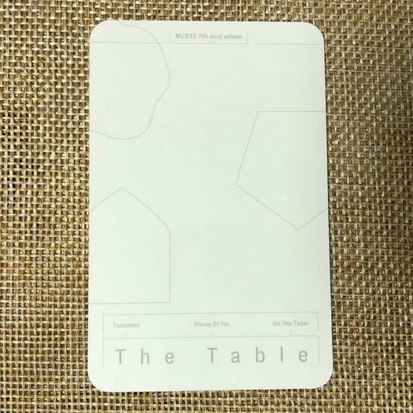 Nu'est REN #2 [ The Table ] Official Photocard, 7th Mini Album / New / Gift