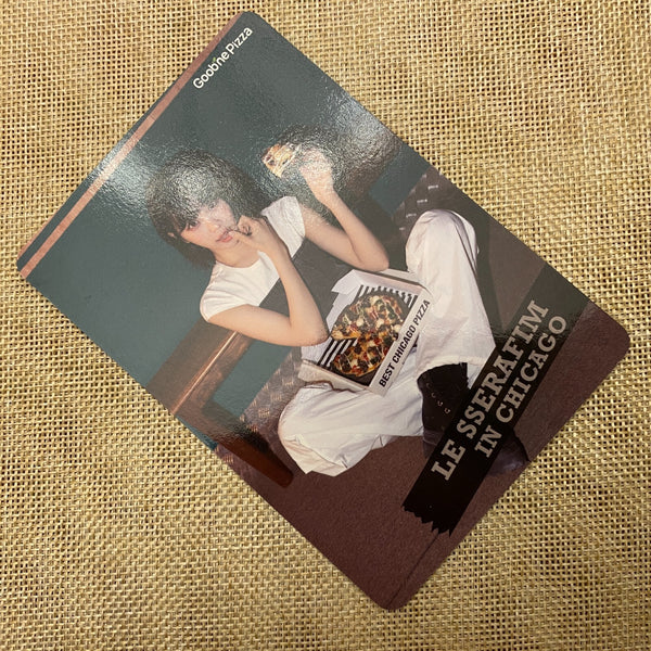 LE SSERAFIM CHAEWON [Goobne Chicago Pizza] Official Photocard / New, Rare / Gift