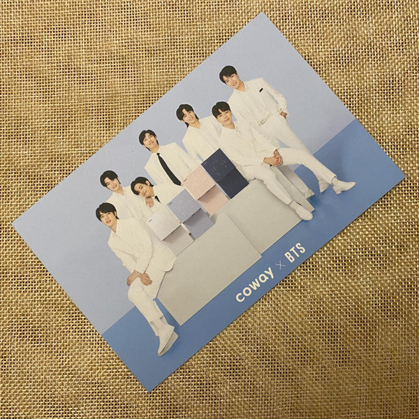 BTS GROUP #1 [BTS x COWAY] Official Postcard Photocard Limited / New, Rare /+G