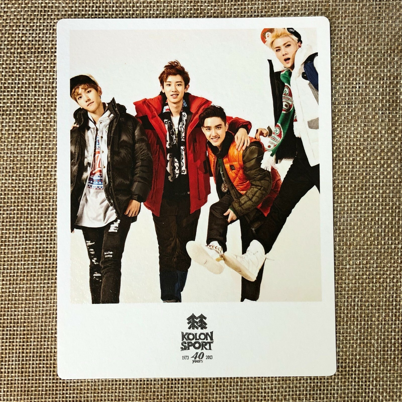 EXO GROUP #3 [ KOLON Sport ] Official Polaroid Photocard, EXO K M / New / Gift
