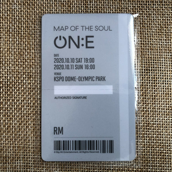 BTS RM [ Map Of The Soul Concert ] Official Ticket Photocard / New / Gift
