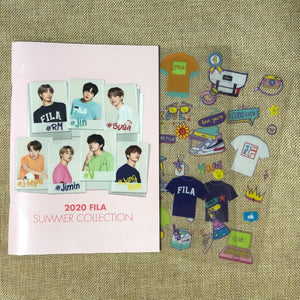 BTS GROUP [FILA 2020 Summer Collection] Official Photobook + Sicker / New / Gift