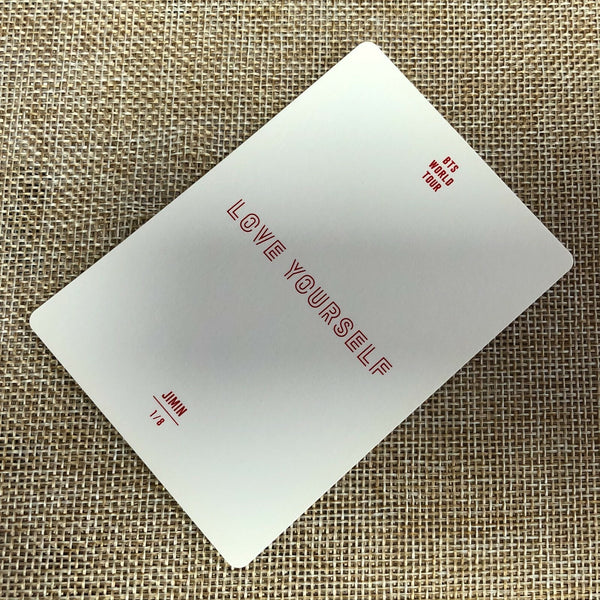 BTS JIMIN 1/8 [ Love Yourself World Tour ] Official Mini Photocard / New / Gift