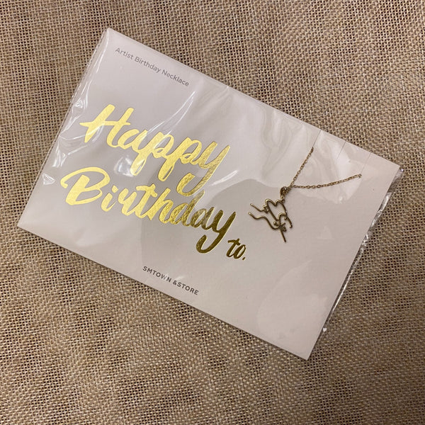 EXO BAEKHYUN [ SM Town & Store Birthday Necklace ] Artist Gold / New Rare /+Gift