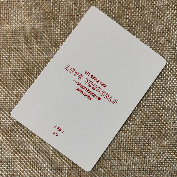 BTS RM 8/8 [Speak Yourself World Tour Japan] Official Mini Photocard / Gift