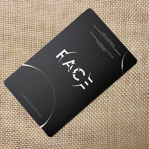 BTS JIMIN [FACE] Official Photocard + Frame, POB Weverse Shop Random / Gift